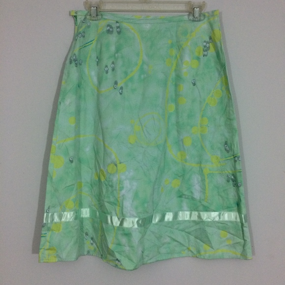 Susan Bristol Womens Sz 6 Beaded Floral Midi Skirt - Picture 2 of 5